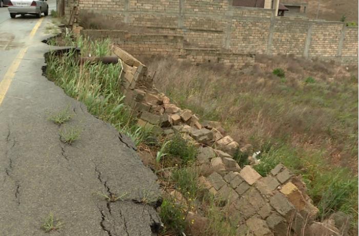 Bakıda daha bir ərazidə sürüşmə oldu