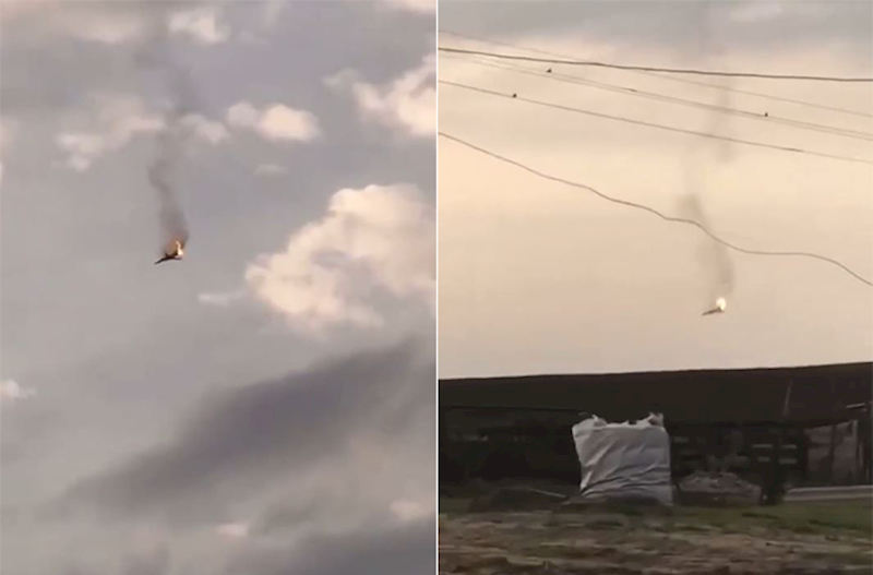 Rusiyanın bombardmançı təyyarəsi qəzaya uğradı – Video