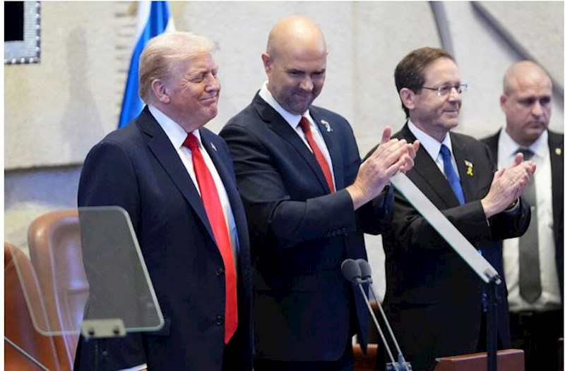 Knessetdə Trampın çıxışını yarıda kəsdilər
