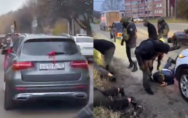 Rusiya polisi toy karvanında atəş açan azərbaycanlıları saxladı – Video