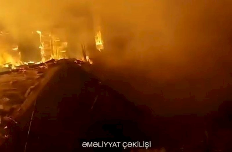 Gədəbəydə ev yandı – Video