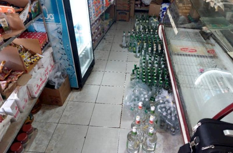 Bu mağazada saxta araqlar aşkarlandı – Fotolar