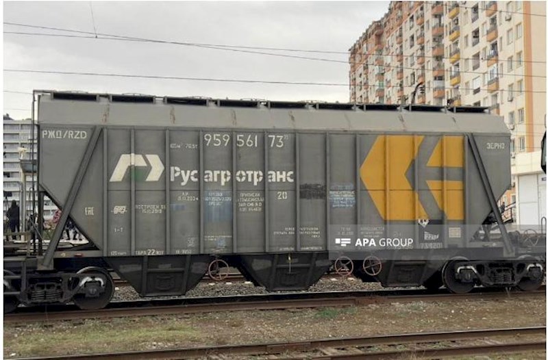 Buğda yüklü qatar Azərbaycan ərazisindən tranzit keçməklə Ermənistana getdi − Video