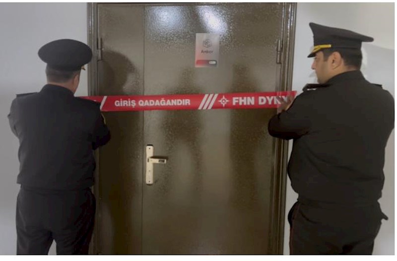 Daha bir yanğın təhlükəli obyektin fəaliyyətini dayandırıldı – Video