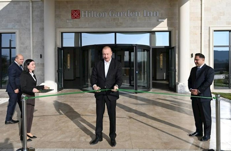 Ağdam şəhərində “Hilton Garden Inn Agdam” hoteli istifadəyə verildi − Fotolar 