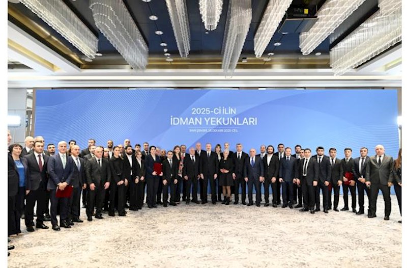 İlham Əliyev 2025-ci ilin idman yekunlarına həsr olunan mərasimdə iştirak etdi – Yenilənib + Fotolar 