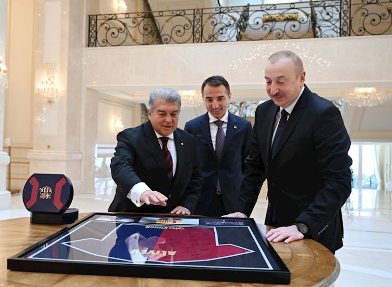 İlham ƏIiyev “Barselona” prezidentini qəbul etdi – Fotolar