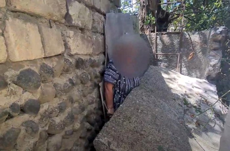 Lənkəranda qadının üstünə beton plitə düşüb – Video