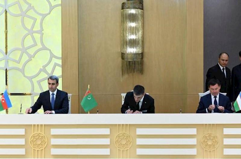 Azərbaycan, Türkmənistan və Özbəkistan arasında dörd sənəd imzalandı