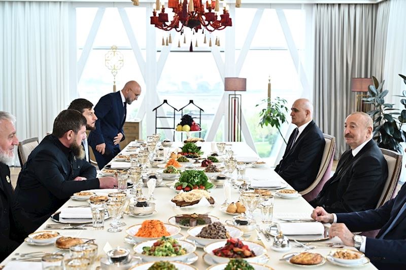 İlham Əliyev və Ramzan Kadırov birgə nahar ediblər – Fotolar