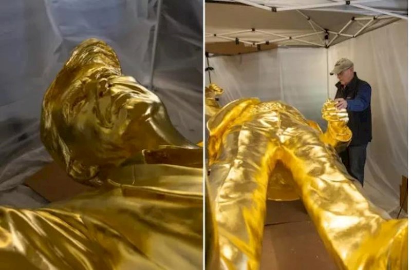 Trampa qızıl heykəl qoyulacaq – Foto