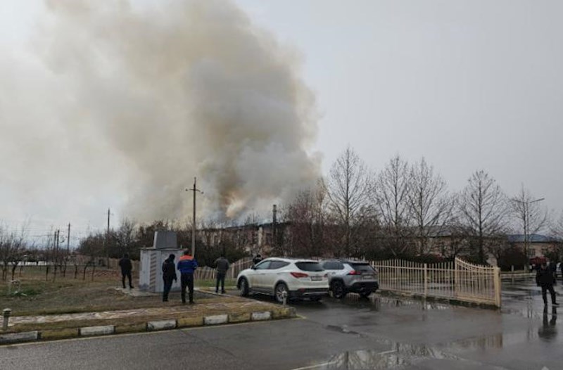 Naxçıvanda hərbi hissədə yanğın başlayıb