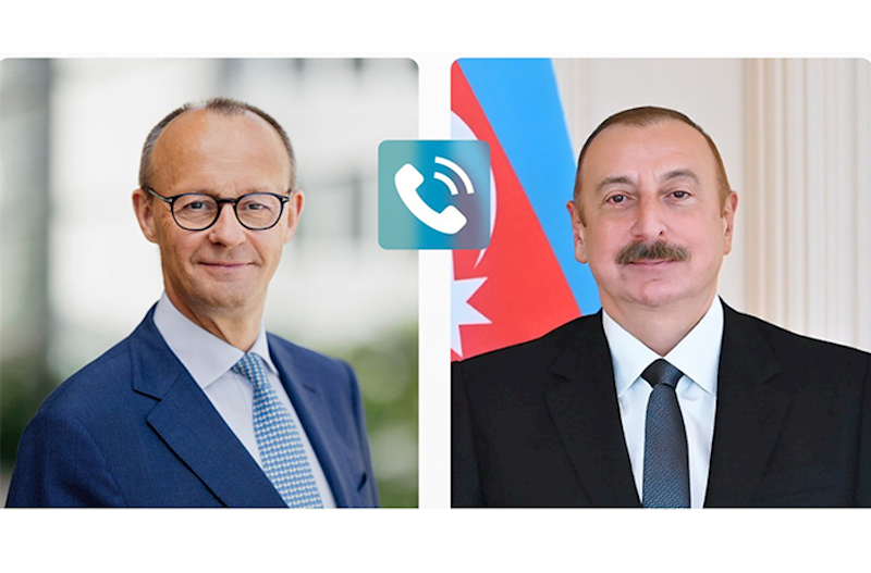 Prezident Almaniya kansleri ilə telefonda danışıb