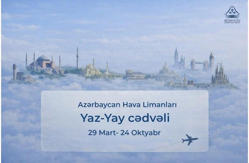 Bakı aeroportu yaz-yay uçuş cədvəlinə keçir