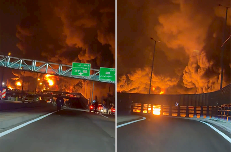 İsrail Tehrandakı neft infrastrukturunu bombalayıb – Video