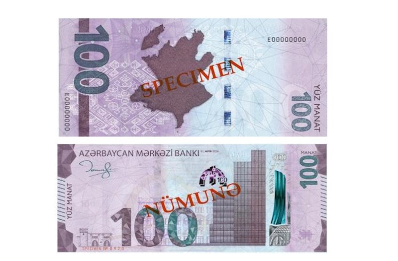 Azərbaycanda 100 manatlıq əskinaslar yenilənir