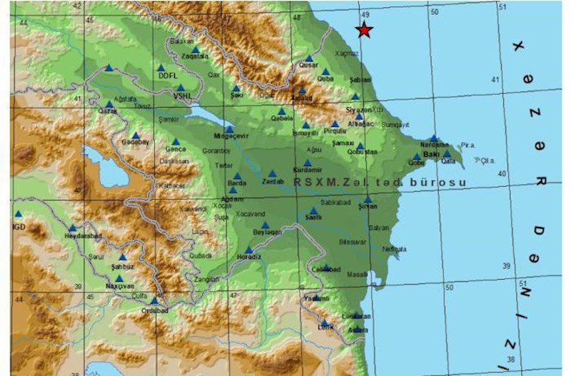 Xəzərdə zəlzələ oldu