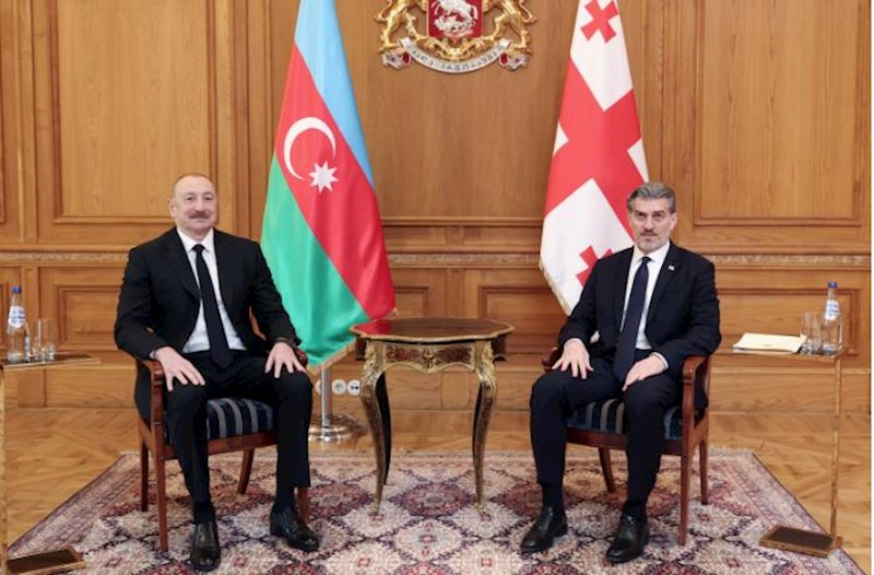İlham Əliyev Mixeil Kavelaşvili ilə təkbətək görüşdü – Fotolar