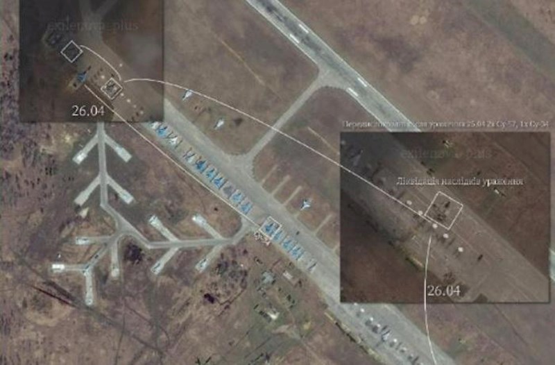 Ukrayna Çelyabinskdəki aerodromda qırıcı təyyarələri vurdu
