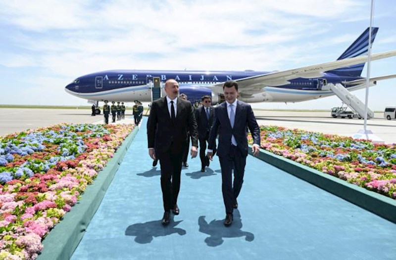 İlham Əliyev Qazaxıstanda səfərdədir – Fotolar