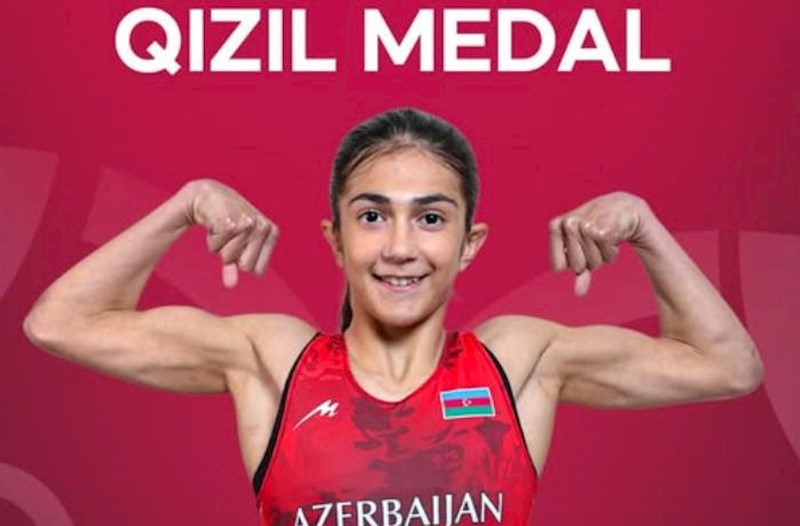 U15 yaş qrupunda Avropa çempionu olan ilk qadın güləşçimiz Ülviyyə oldu