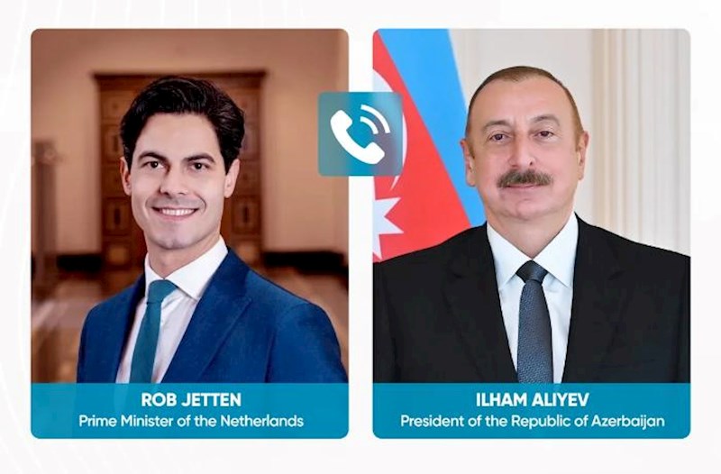 Prezident Niderlandın Baş naziri ilə danışdı