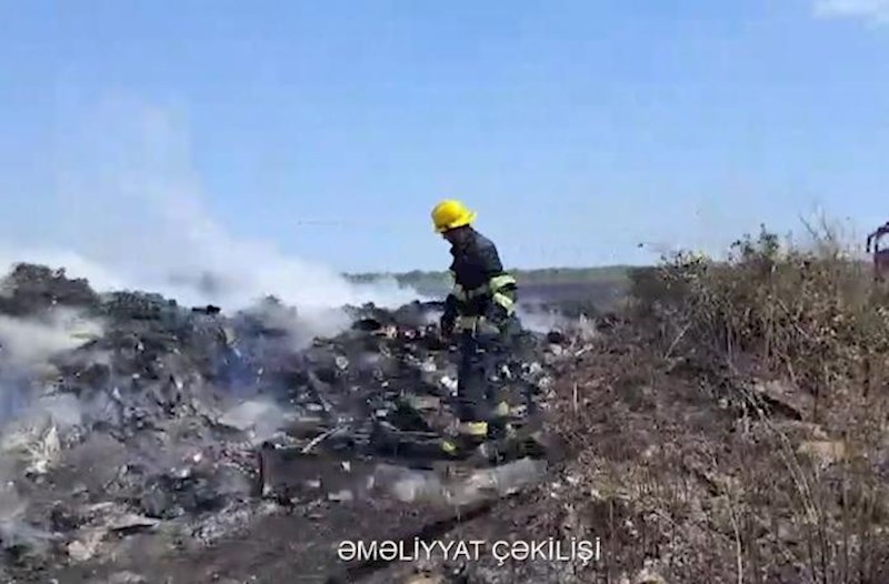 Xəzər rayonunda baş verən yanğın söndürüldü – Video + Yenilənib