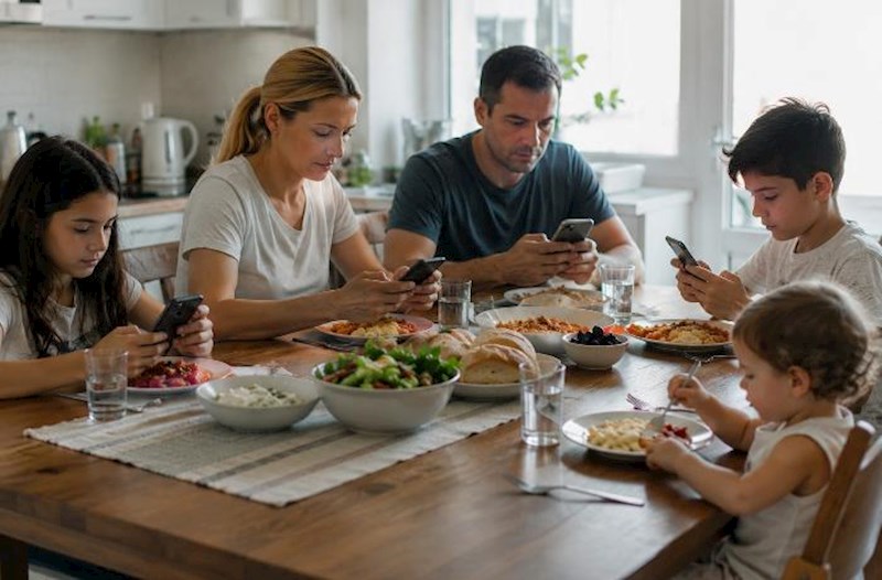 Ailə yeməklərində telefon istifadəsi ünsiyyəti azaldır