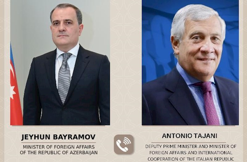 Ceyhun Bayramov italiyalı həmkarı ilə danışdı