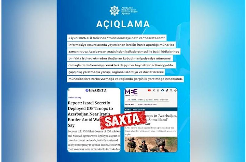 “Azərbaycan ərazisindən istifadə ilə bağlı iddialar açıq manipulyasiyadır” − MEDİA