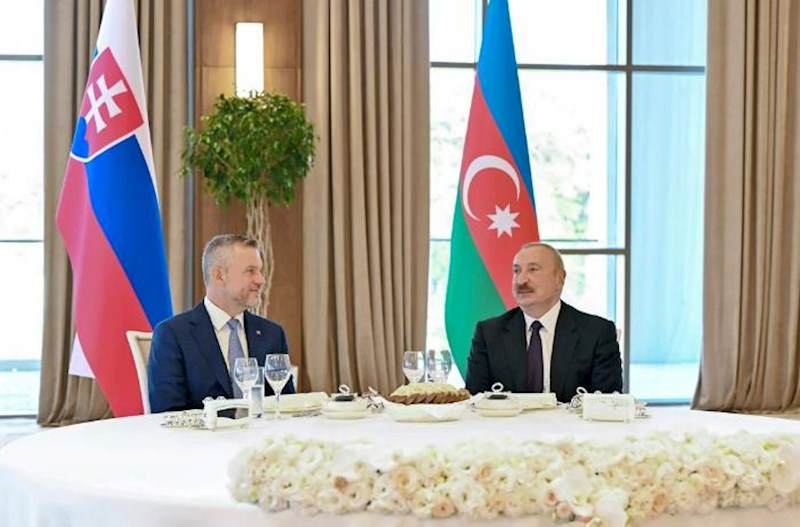 İlham Əliyevin adından Xankəndidə Slovakiya Prezidentinin şərəfinə rəsmi nahar verildi 