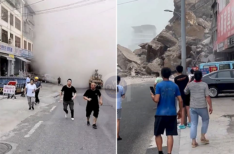 Çində dəhşətli torpaq sürüşməsi olub – Video