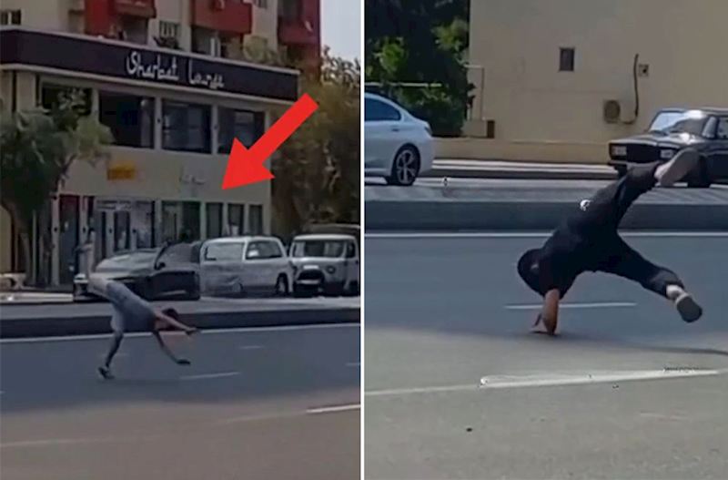 Yolda təhlükəli hərəkətlər etdilər, valideynləri ilə polisə çağırıldılar – Video