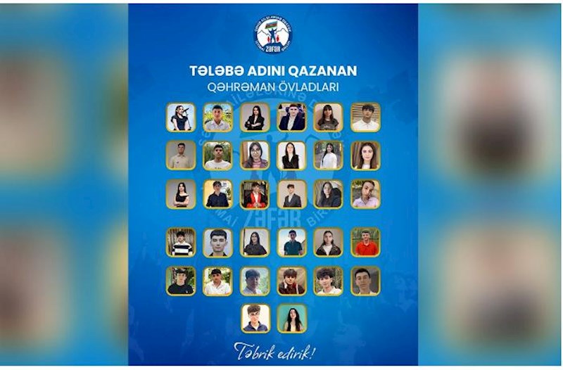 Bu şəhid övladları tələbə adını qazandılar – Siyahı