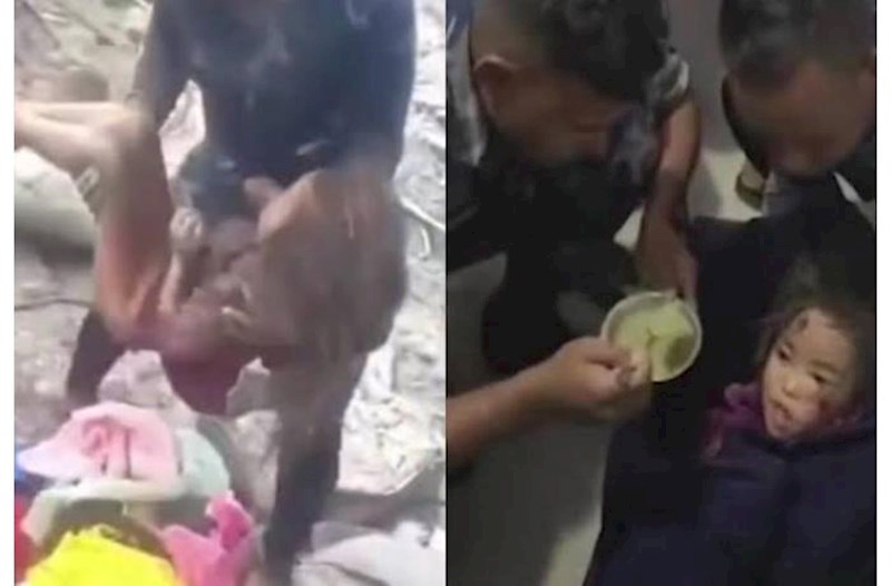 Daşqından iki gün sonra 5 yaşlı qız dağıntılar altından xilas edilib – Video