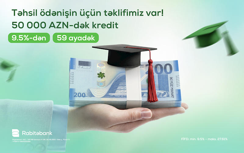 Yeni tədris ili ərəfəsində təhsil haqqı ödənişlərinə Rabitəbankdan sərfəli təklif