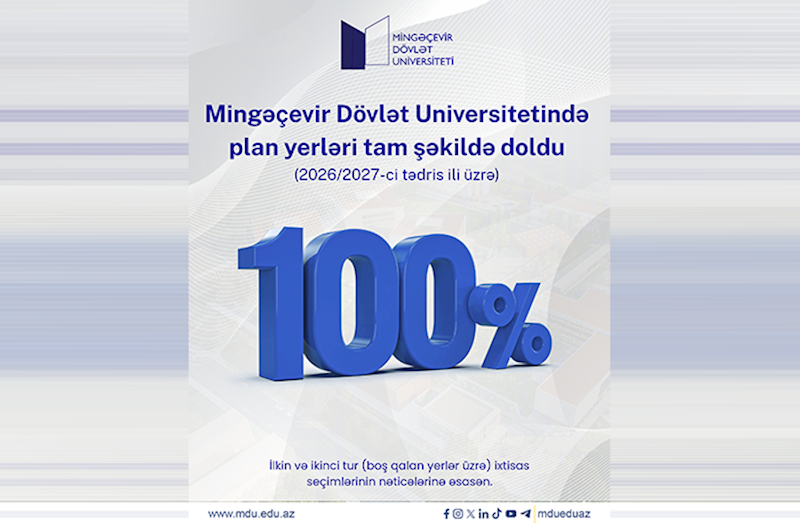 MDU-da bakalavriat səviyyəsi üzrə qəbul planı 100% dolub